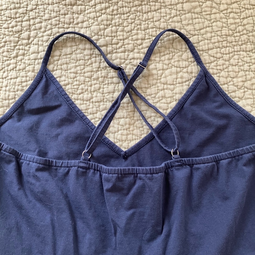 🎉 3/$15 Navy Blue High Low Maxi Dress M - Picture 9 of 10